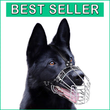 Load image into Gallery viewer, Comfortable Wire Basket Muzzle for Large Dogs - Ideal for Grooming &amp; Outdoor Use
