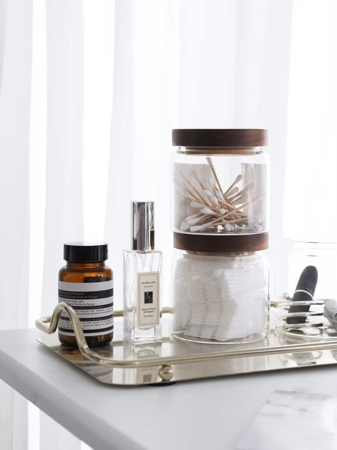 17oz Borosilicate Glass Storage Jars with Bamboo Lids - Eco-Friendly Solution