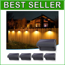 Load image into Gallery viewer, Solar LED Deck Lights - RGB &amp; Warm White Modes, Waterproof 4-Pack for Outdoors