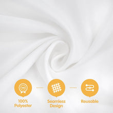 Load image into Gallery viewer, Machine Washable White Round Table Cloths - 90 Inch, 6 Pack for Luxurious Events
