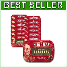 Load image into Gallery viewer, Convenient Canned Wild Caught Sardines in Olive Oil &amp; Spicy Pepper – 12 Count