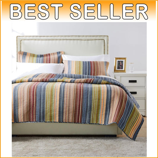 Elegant 3-Piece Full/Queen Katy Quilt Set – Breathable Cotton & Reversible