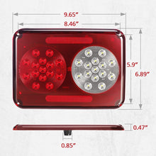 Load image into Gallery viewer, Universal Waterproof LED Trailer Lights - Stop &amp; Backup Lights for RVs &amp; Trucks