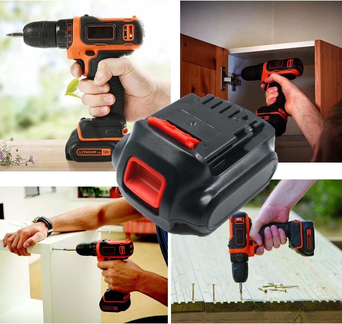 12V Max Battery Replacement for Black & Decker Tools - Lightweight and Powerful