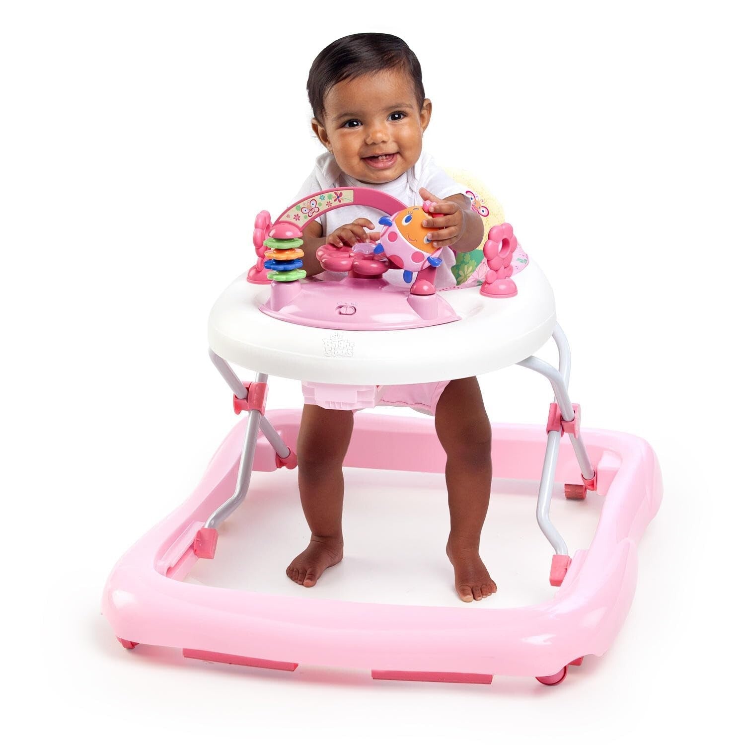 JuneBerry Walk-A-Bout Baby Walker with Lights, Sounds, & Storage-Friendly Design
