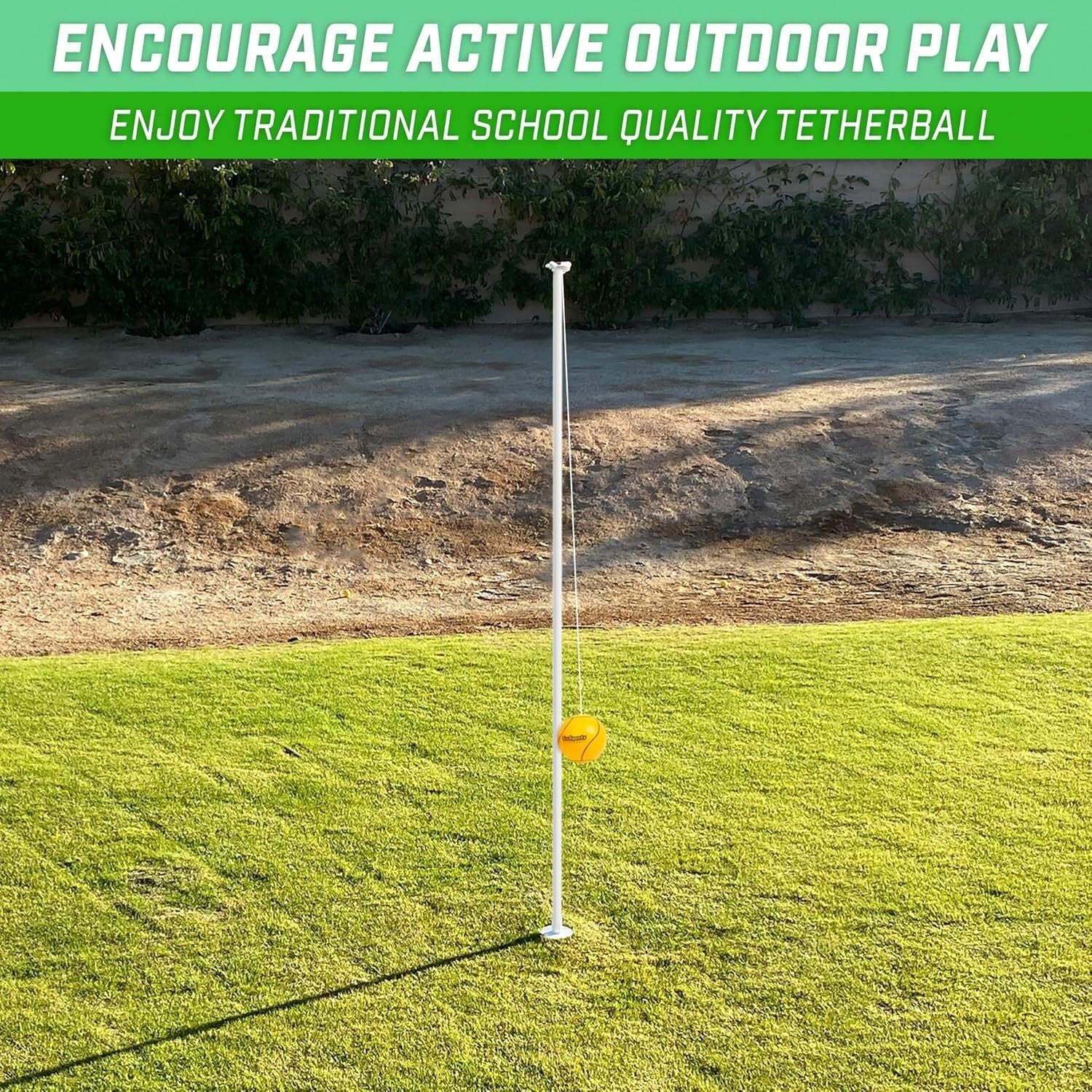 Full-Size Tetherball Game Set with Pole, Rope & Pump for Epic Backyard Fun