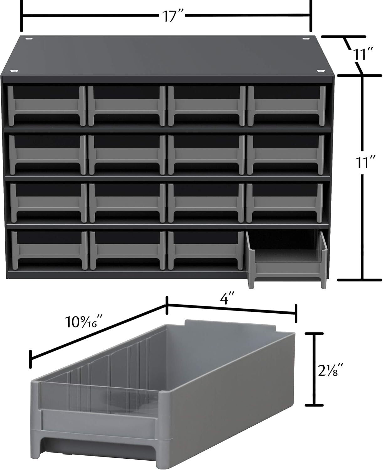 Durable Powder-Coated Steel Cabinet - Perfect for Organizing Tools & Hardware