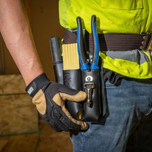 Load image into Gallery viewer, 3-Pocket Leather Tool Holder by Klein - Fits 2-Inch Belts with Knife Snap