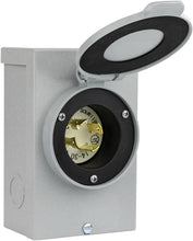 Load image into Gallery viewer, Weather-Resistant 30-Amp Power Inlet Box - 7,500 Watt Generator Compatibility