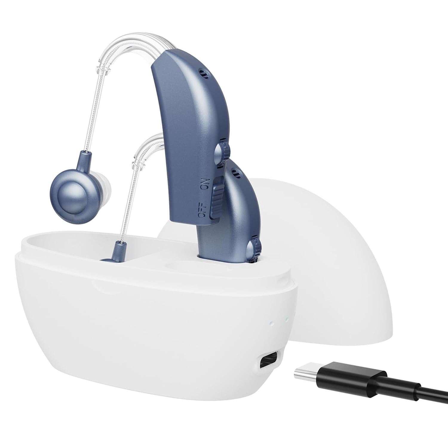 Rechargeable Digital Hearing Aids for Seniors - Behind The Ear Sound Amplifiers