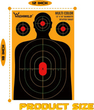 Load image into Gallery viewer, Heavy-Duty Splatter Targets - 50 Pack, 12x18 Inch for Target Shooting Excellence