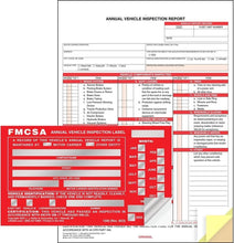 Load image into Gallery viewer, Carbonless Vehicle Inspection Report Forms with Durable FMCSA Labels - 25-Pack