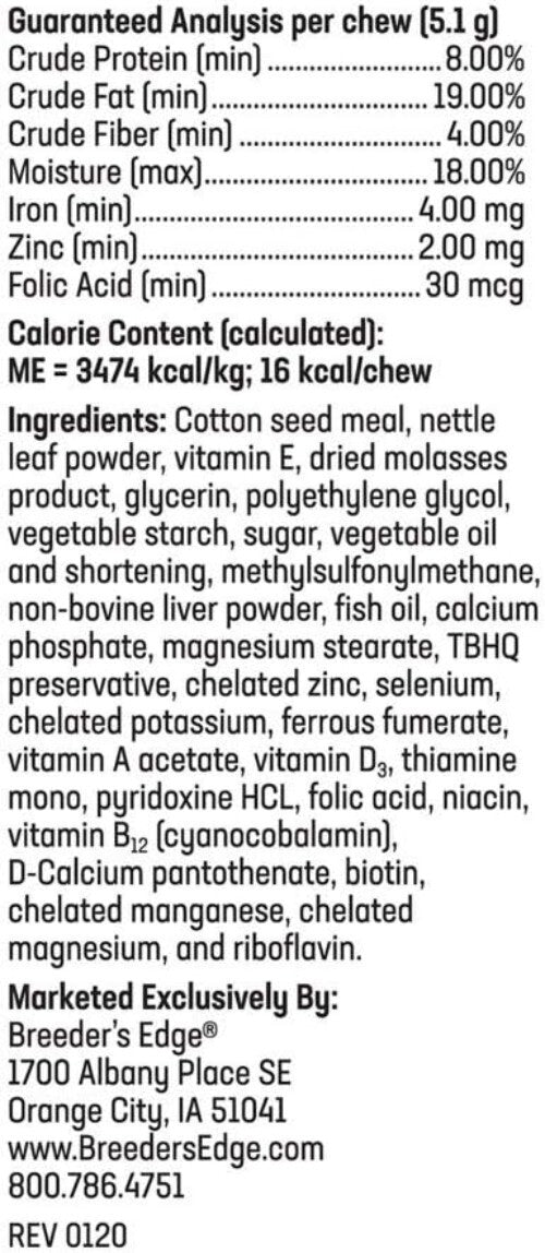 Nutritious Prenatal Supplement Chews with Folic Acid & Zinc for Dogs - 60 Chews