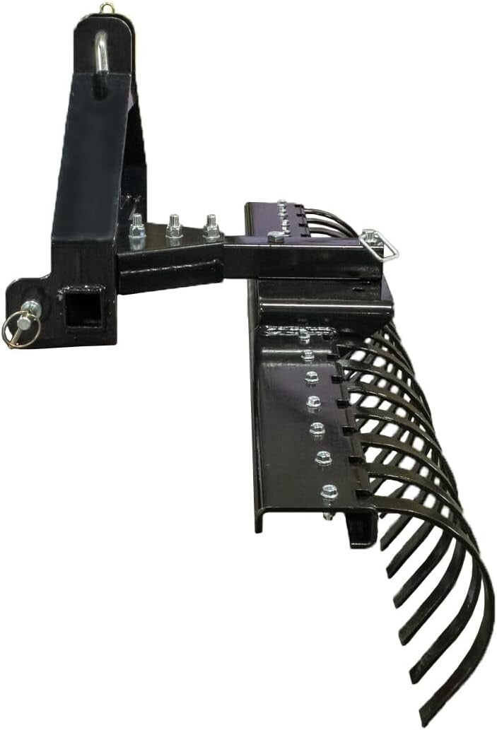 Versatile 3-Point CAT-0 Rake with Adjustable Tines for Landscaping Professionals