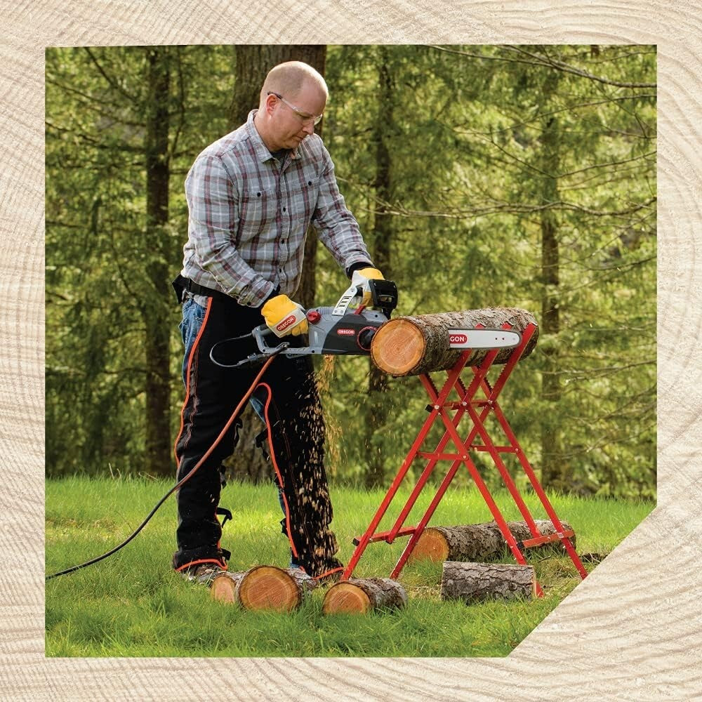 Durable Foldable Sawbuck with High-Speed Steel Blade for Safe Logging & Firewood