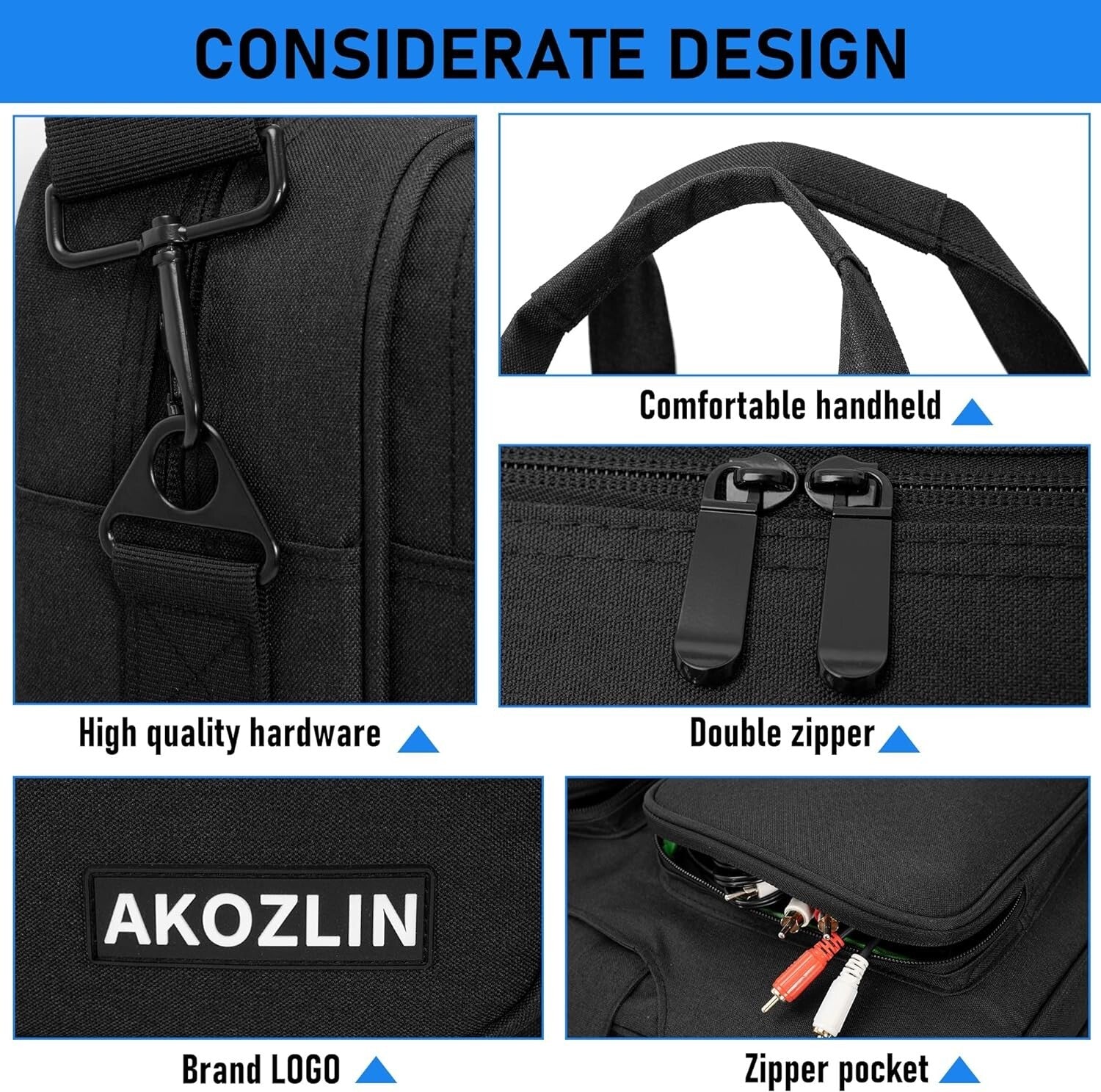 Multi-Layer Padded DJ Controller Gig Bag for Pioneer DDJ-SB2/SB3 - Travel Ready