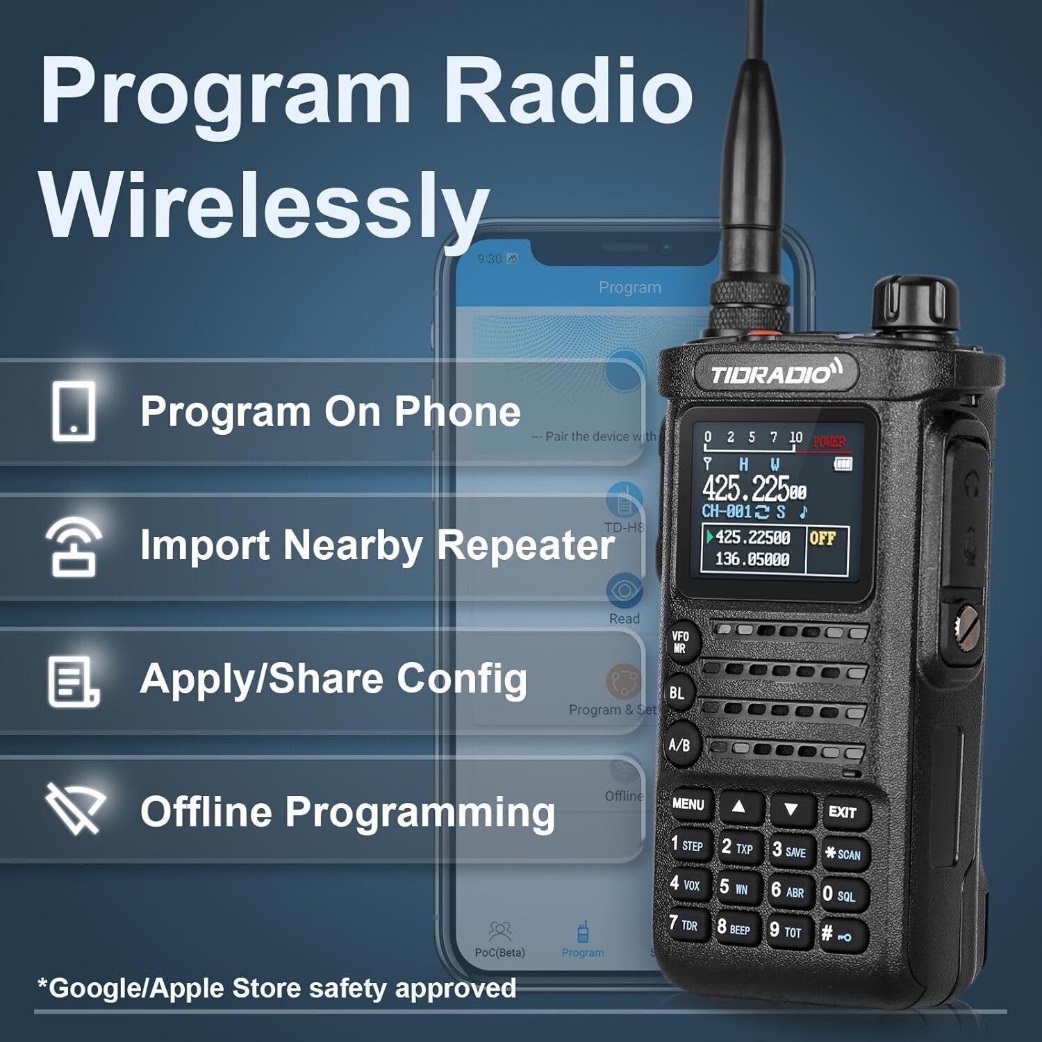 Advanced 10W Two Way Radio with Wireless Programming & Long Range Capability