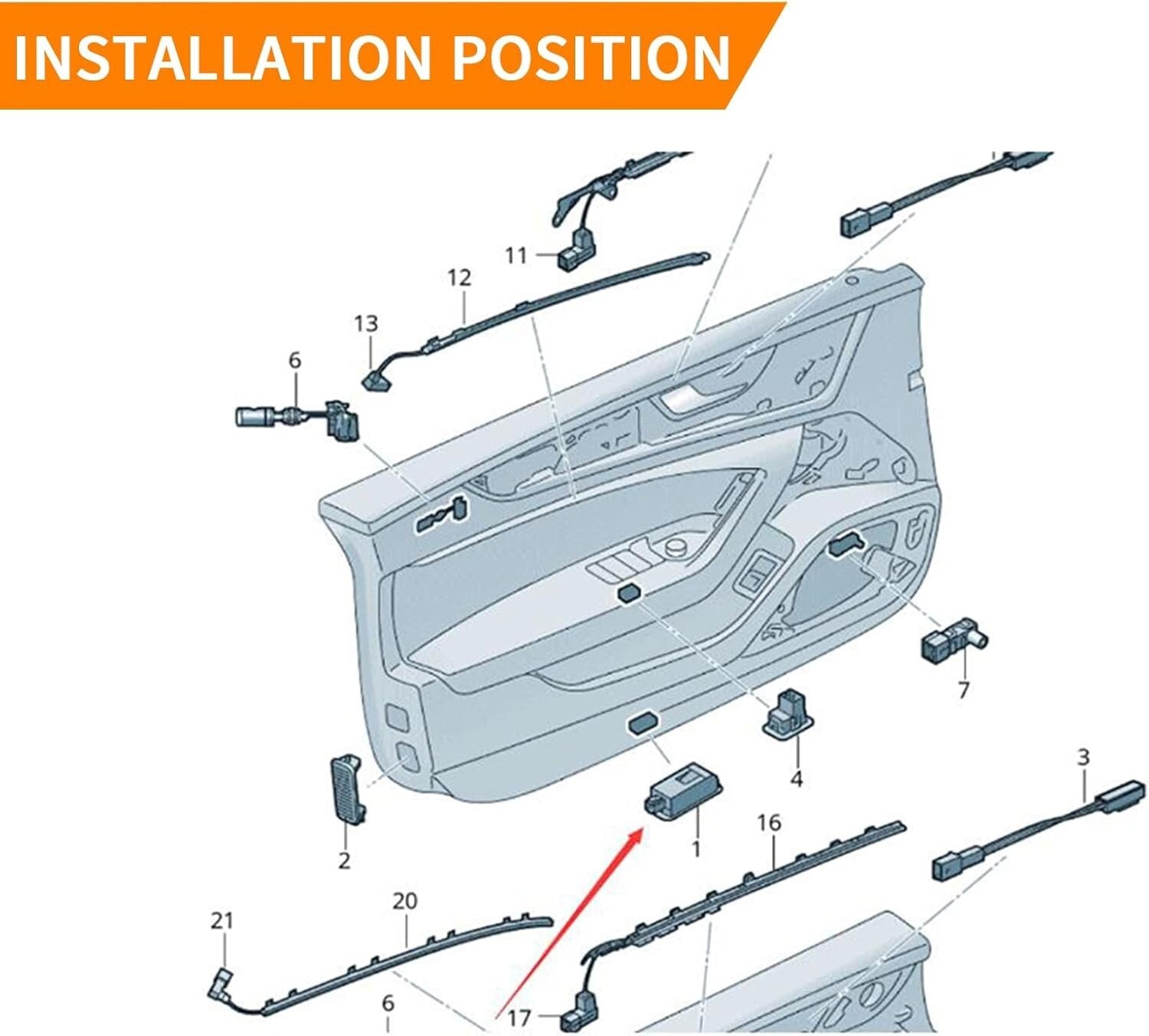 2 Pcs LED Ghost Shadow Door Lights for Audi Models - Fade Resistant Projection