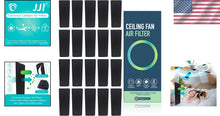 Load image into Gallery viewer, Effortless Air Quality with 20-Pack Charcoal Ceiling Fan Filters - Easy Install
