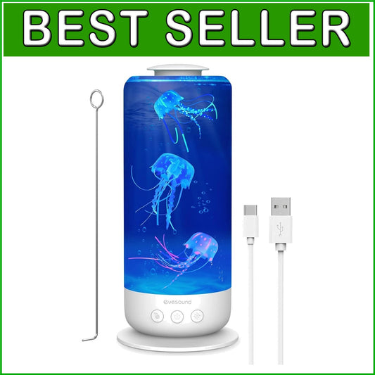 Dynamic Jellyfish Lamp for Home & Office, 4 Speed Modes and Color Changing Light