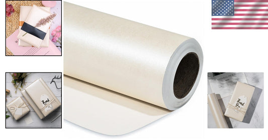 Solid Color Off White Wrapping Paper - Long Roll for DIY & Events - 30" x 100'
