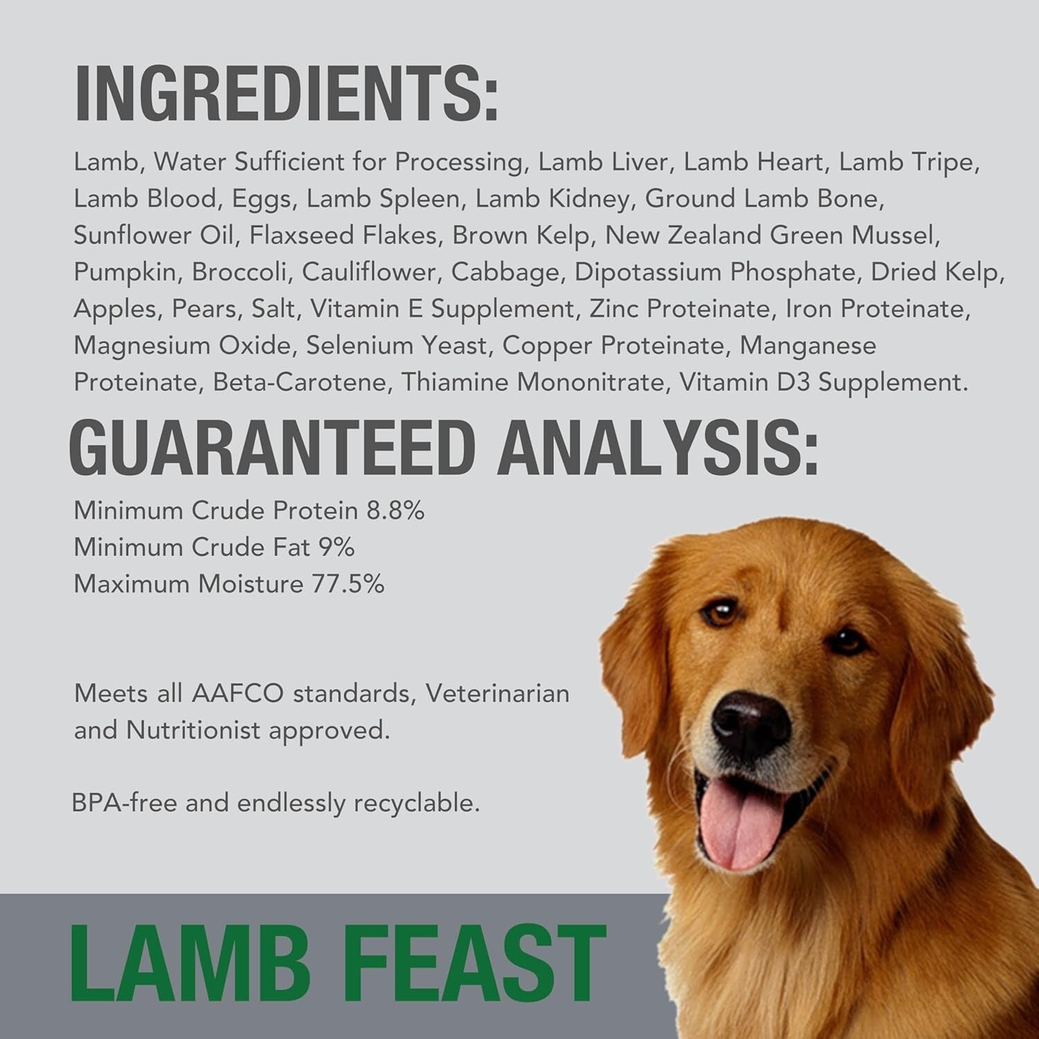 Delicious Lamb Feast Wet Dog Food - 13 Oz Cans, 12 Cans, Healthy Nutrition