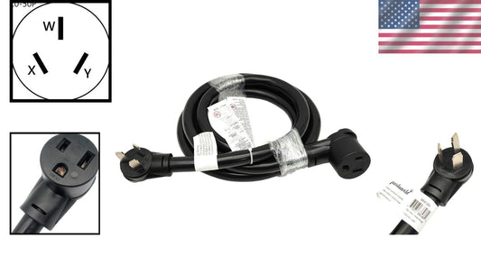 10FT Heavy-Duty Adapter Cord: NEMA 10-50P to 6-50R - 50A 250V Power Connector