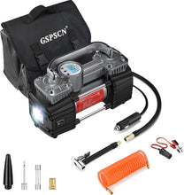 Load image into Gallery viewer, Versatile Car and Bike Tire Inflator with LED and Digital Gauge - Travel Ready