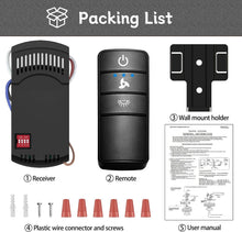 Load image into Gallery viewer, Versatile Ceiling Fan Remote Control Kit - 10 Device Support &amp; Dimming Functions