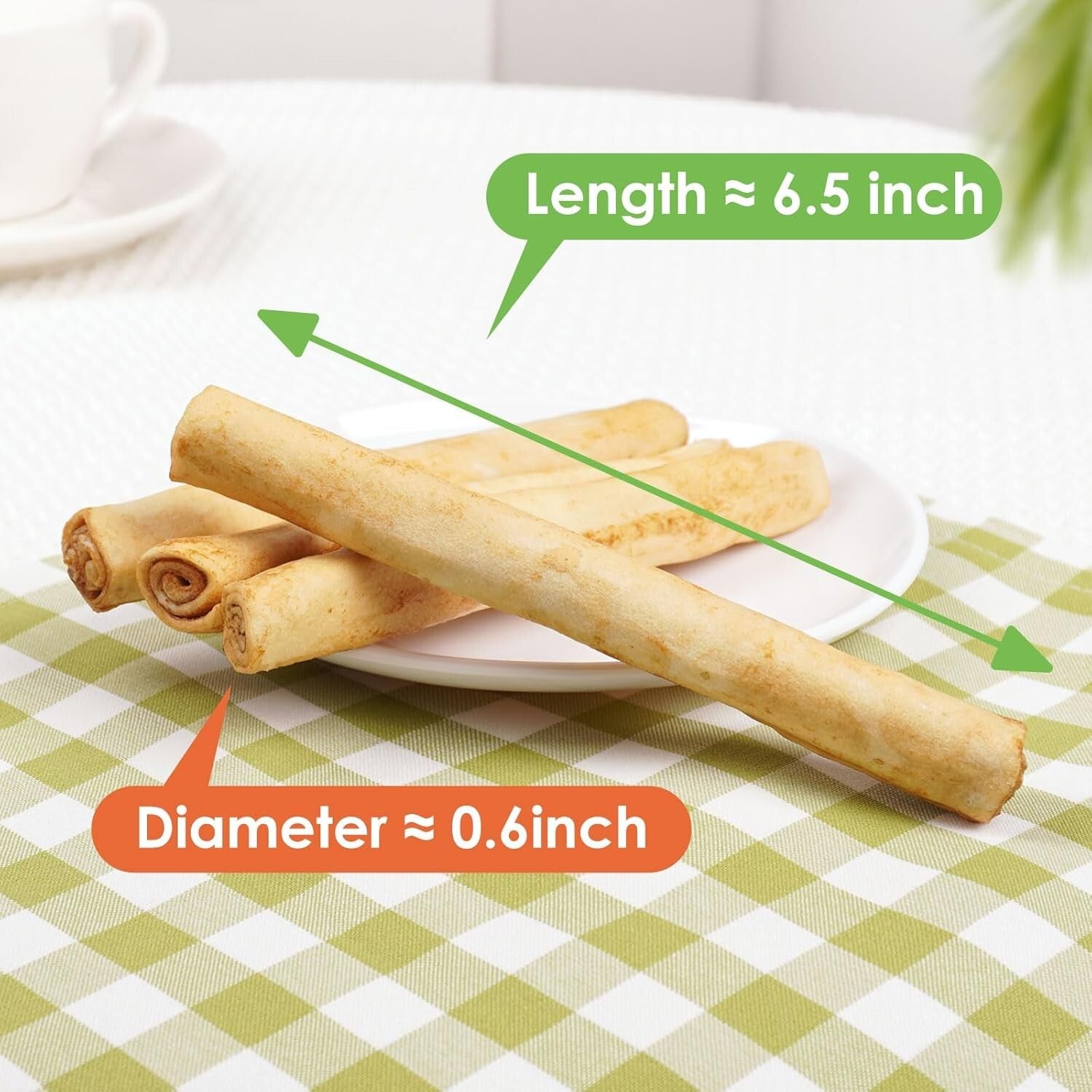 Dental Health Rawhide Rolls for Small Dogs - 60 Count Chicken Flavor Treats