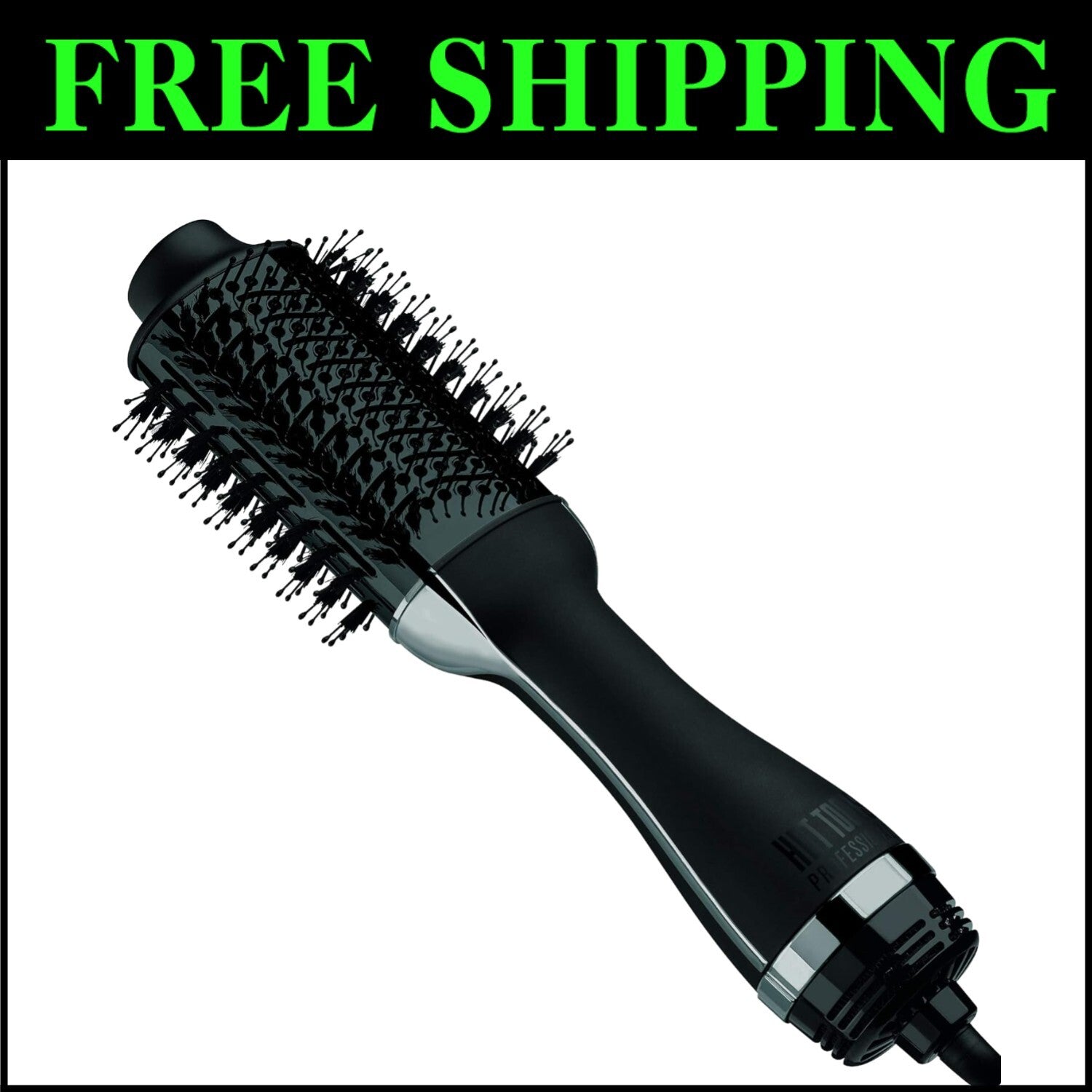 Professional Black Gold One-Step Hair Dryer & Volumizer for Effortless Blowouts