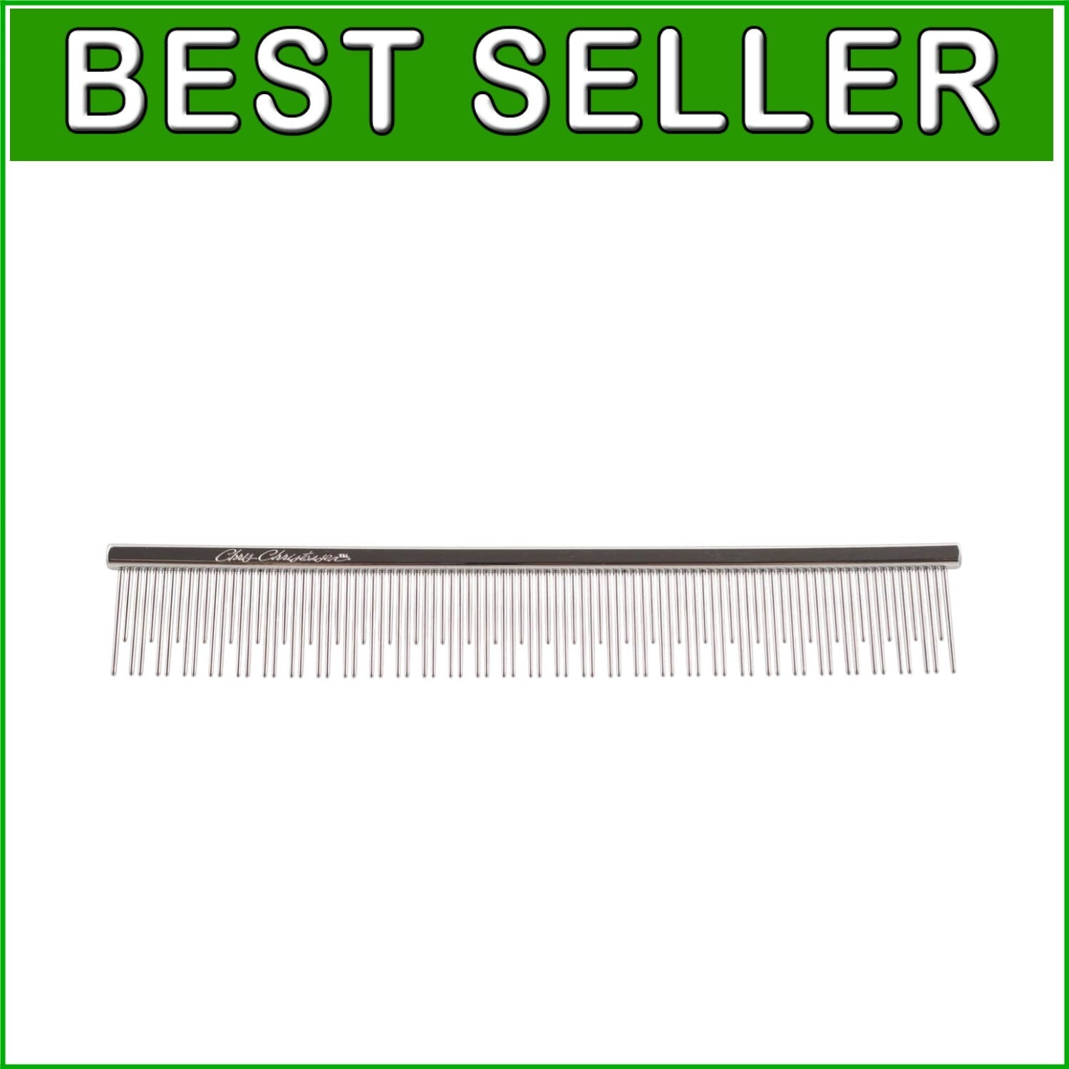 6in Professional Dual Tooth Grooming Comb for Cats and Dogs - No Snag Design