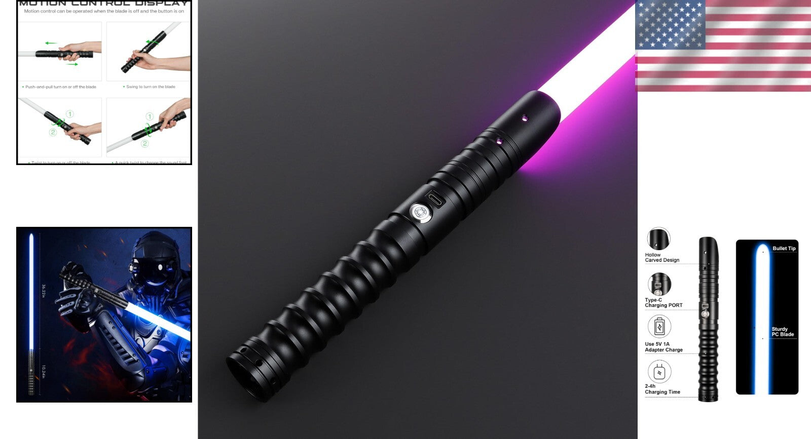 Aluminium Alloy Combat Lightsaber with Smooth Swing & Realistic Sound Effects