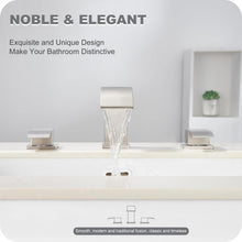 Load image into Gallery viewer, Sophisticated Brushed Nickel 8 Inch Waterfall Faucet with Easy Installation Kit