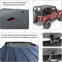 Load image into Gallery viewer, JK Sun Shade Top - UV Blocking Soft Mesh Roof Cover for Jeep Wrangler JKU 2-Door