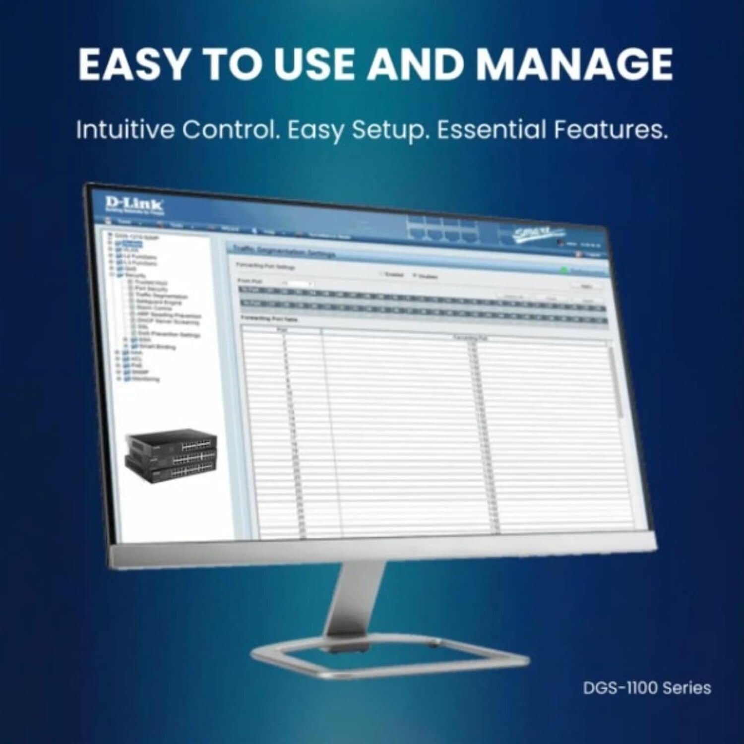 Energy-Efficient 24-Port Gigabit Managed Switch - Silent Operation & Easy Setup