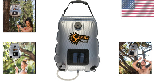 Durable 5-Gallon Solar Shower with Reflective Insulator - Ideal for Outdoor Use