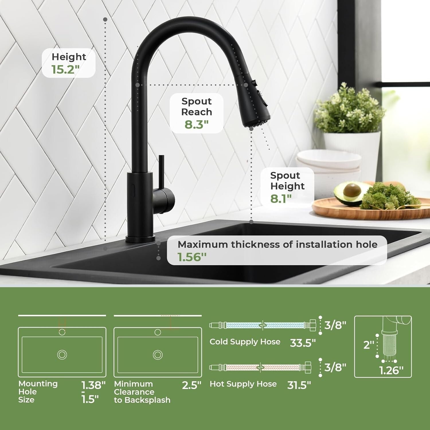 Stainless Steel Touchless Faucet with Smart Motion Sensor - Elegant Matte Black