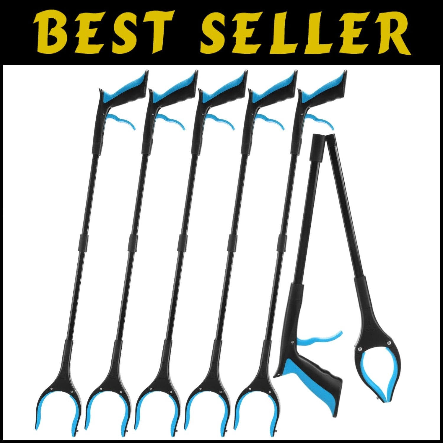 Lightweight 32-Inch Reacher Grabber Tool - Set of 6 for Easy Object Retrieval