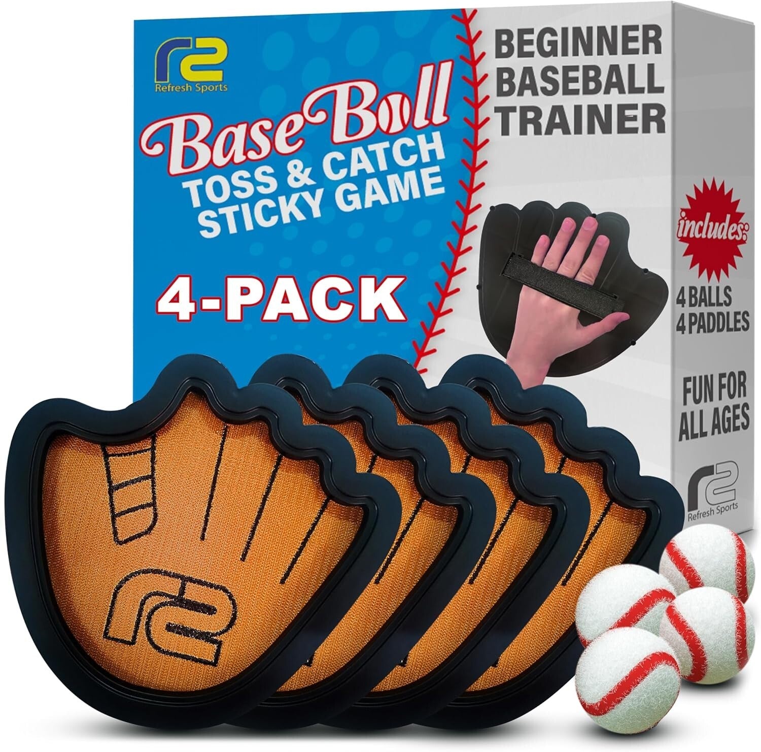 Engaging Toss and Catch Baseball Set - Perfect for Kids & Teens Outdoors