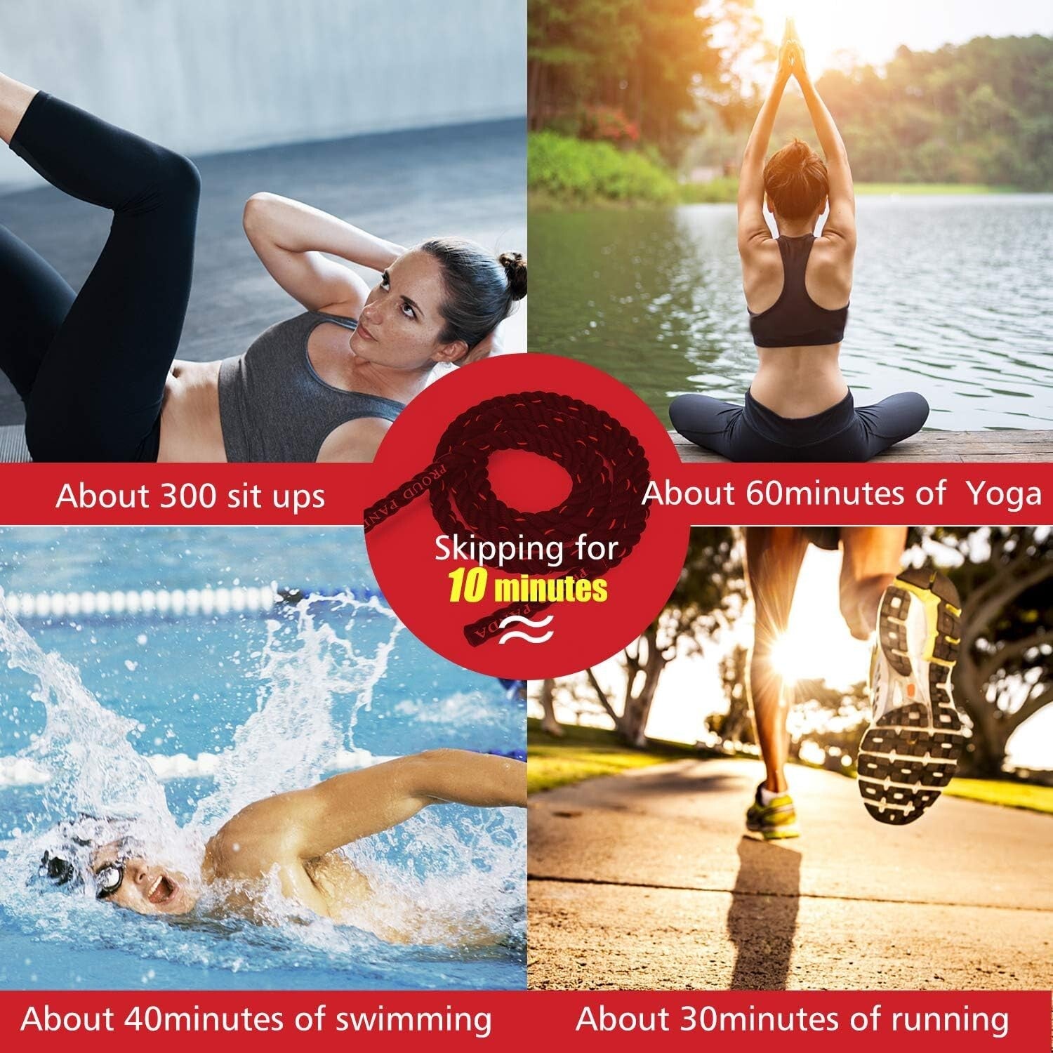 Durable Weighted Skipping Rope 5.4LB | Perfect for Cardio and Strength Training