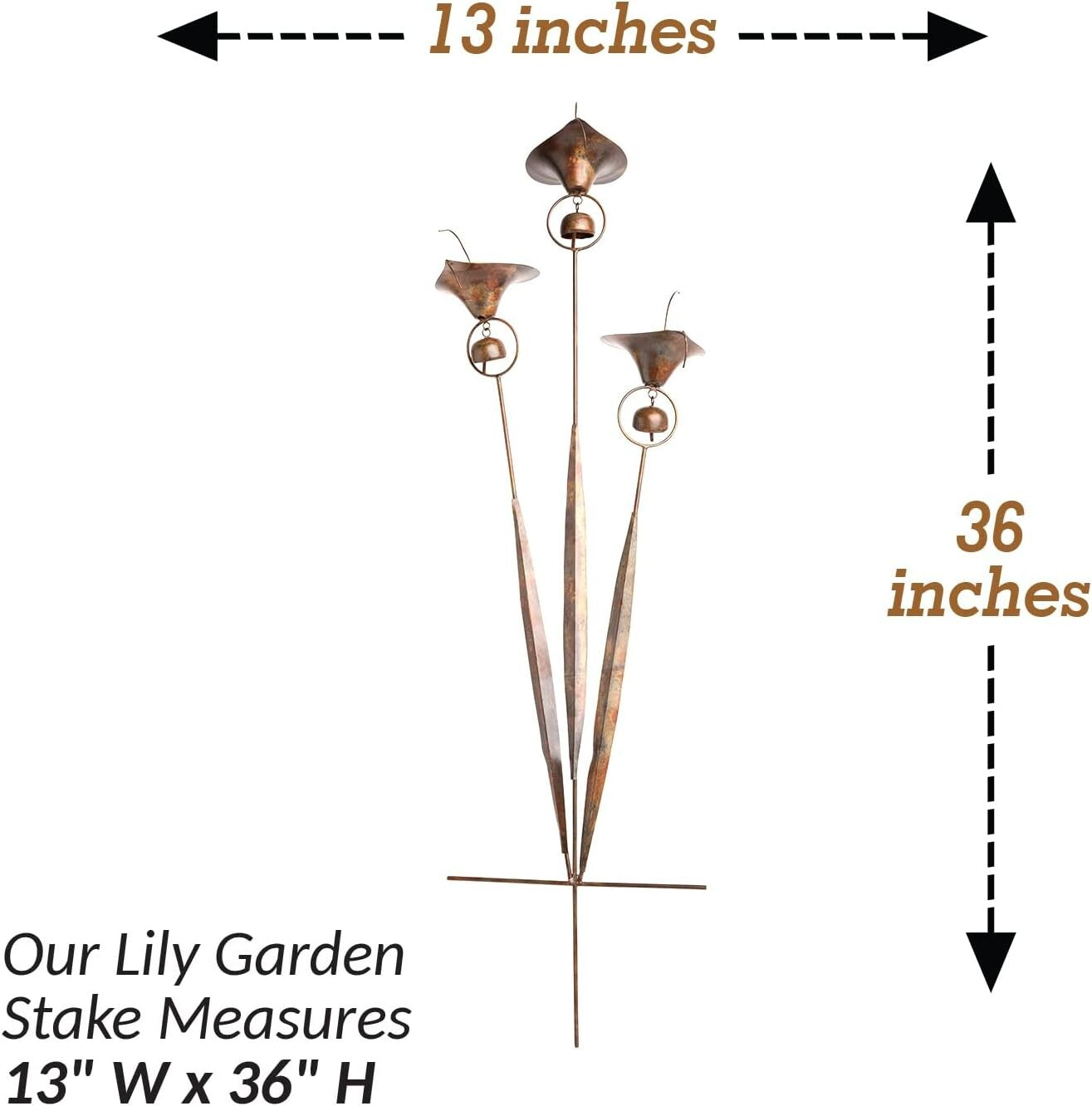 Rust Resistant Calla Lily Wind Chime Garden Stake - Ideal Gift for Garden Lovers