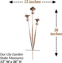 Load image into Gallery viewer, Rust Resistant Calla Lily Wind Chime Garden Stake - Ideal Gift for Garden Lovers