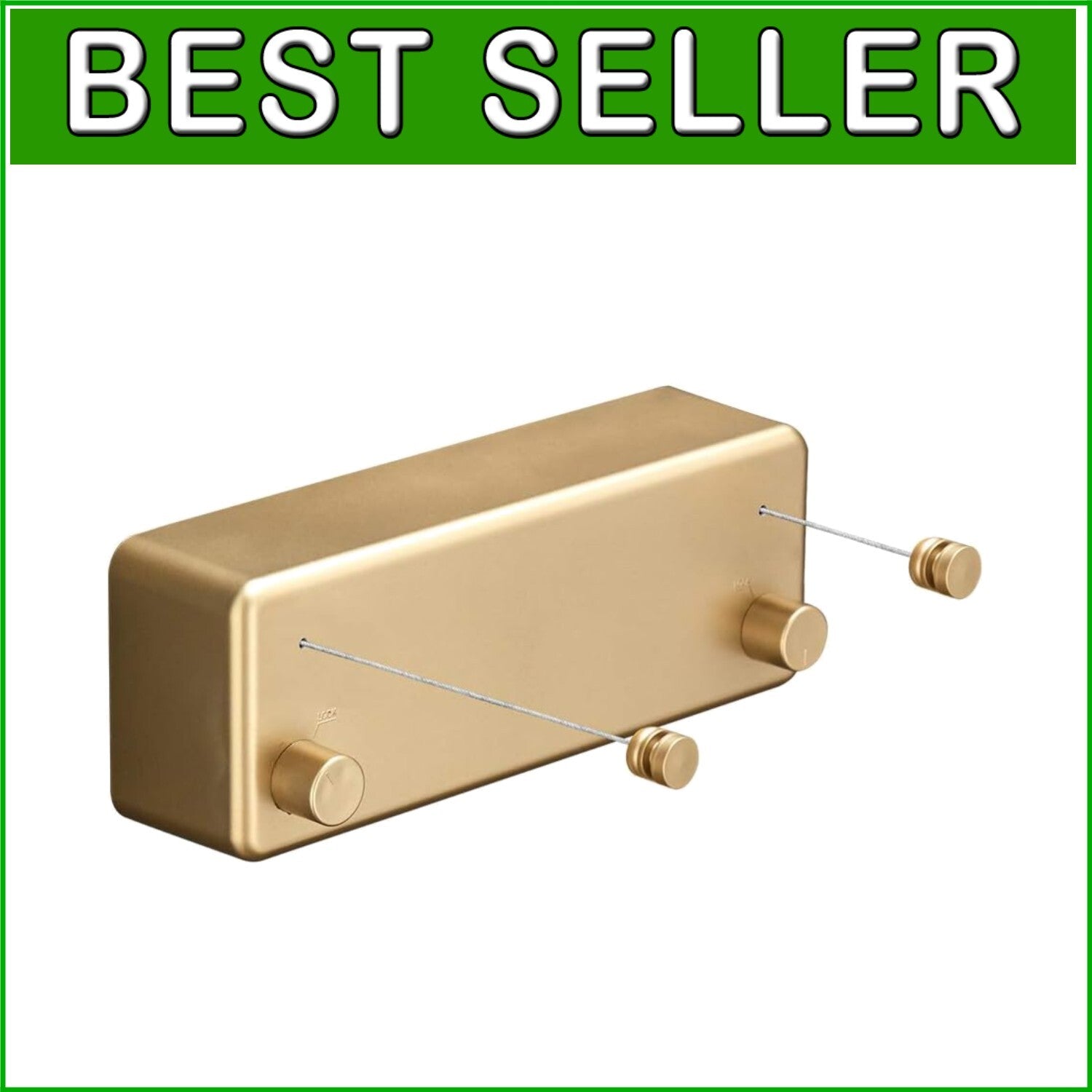 Elegant Retractable Clothesline with Double Rope - 44lb Capacity for All Fabrics