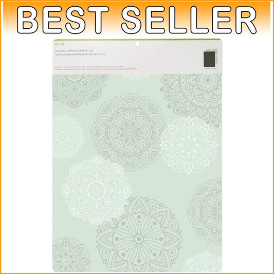 Decorative Double-Sided Self-Healing Cutting Mat - 12" x 24" Precision Crafting