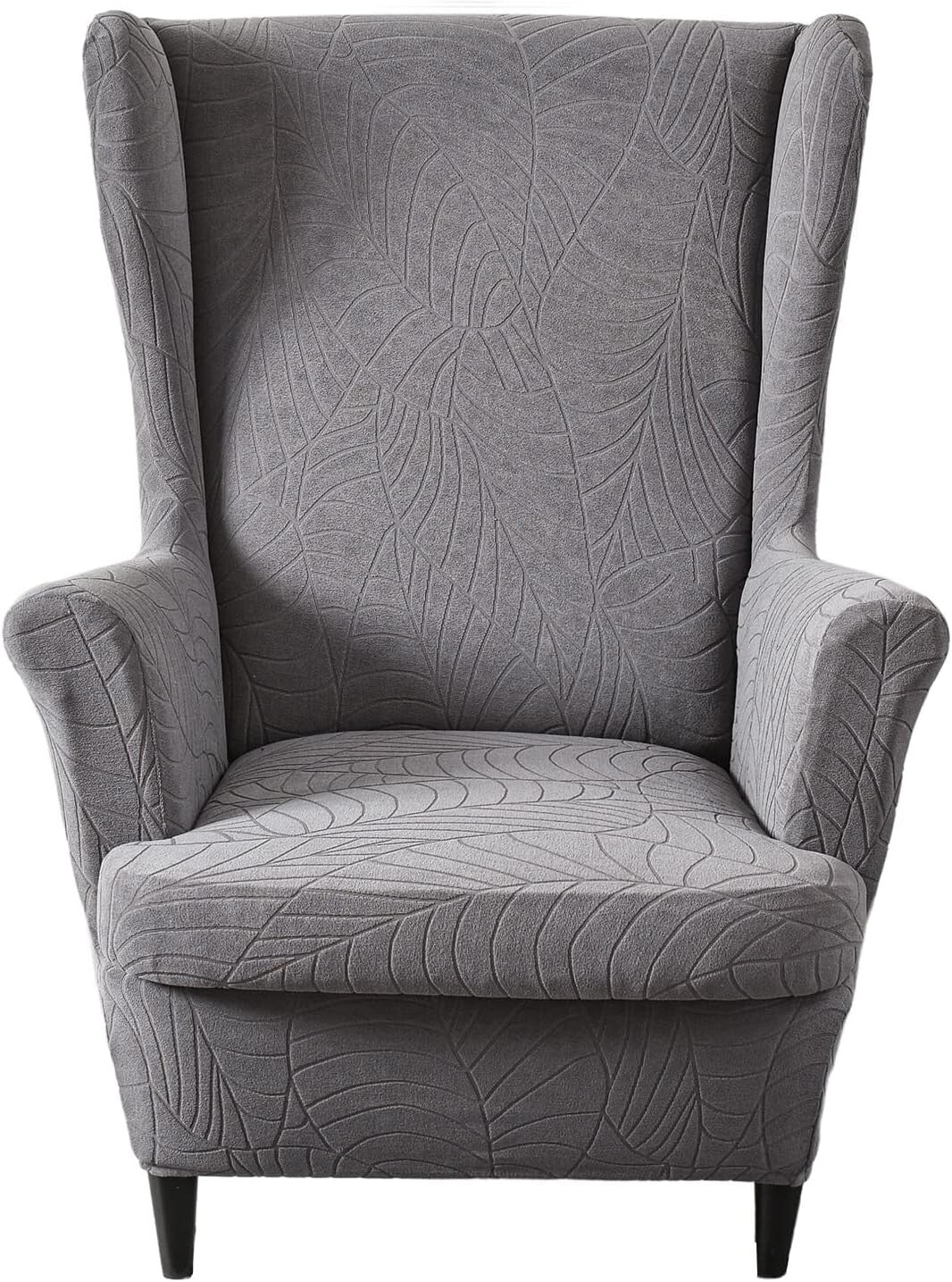 Elegant Stretch Wingback Chair Covers - Durable Slipcovers for Living Room T16