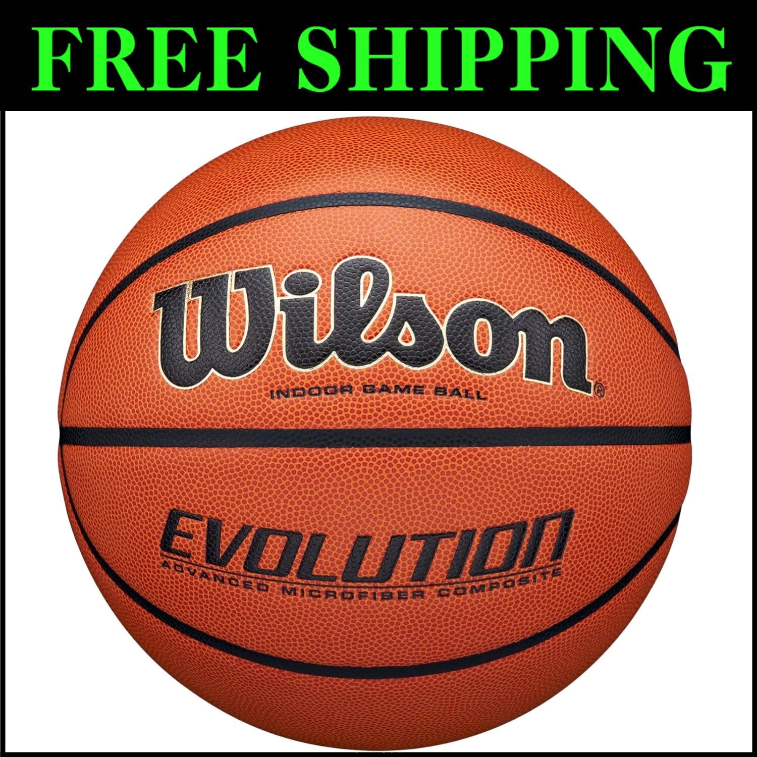 Evolution Indoor Basketball - Size 6, Exceptional Grip & Control - NFHS Approved
