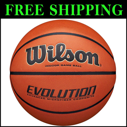 Evolution Indoor Basketball - Size 6, Exceptional Grip & Control - NFHS Approved