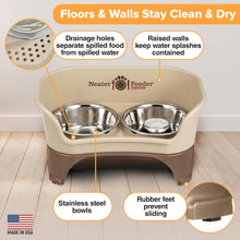 Load image into Gallery viewer, Dishwasher Safe Elevated Dog Feeder with Slow Feed Bowl and Spill Proof Design