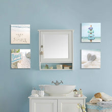 Load image into Gallery viewer, Gallery-Wrapped Beach-Themed Artwork - 4 Panels Capturing Coastal Vibes